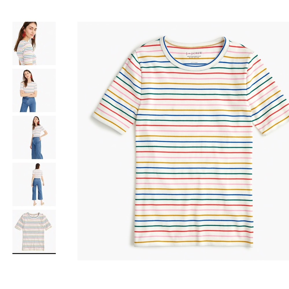 J. Crew rainbow short sleeve tee shirt